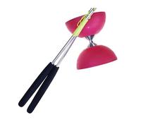 Fehn – Ensemble diabolo Acrobat 105 – caoutchouc, bâtons aluminium – rose