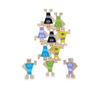 Acrobates - 10 Bonhommes À Empiler - Jeu De Société En Bois