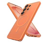 ACRONIX Coque pour Samsung Galaxy S26 Ultra(2026) - Compatible avec MagSafe, Protection Écran et Caméra, Dos Mat Translucide en PC Dur - Orange