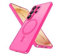 ACRONIX Coque pour Samsung Galaxy S26 Ultra(2026) - Compatible avec MagSafe, Protection Écran et Caméra, Dos Mat Translucide en PC Dur - Rose Fluo