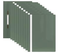 ACROPAQ - 10 x Chemise Plastique A4 - Pochette frontale transparente, Chemises de Présentation A4 jusqu'à 70 pages, Vert Pastel - Classeur A4, Porte Documents A4