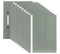 ACROPAQ - 10 x Chemise plastique A4 - Recto transparent et verso coloré, Classeur A4 jusqu'à 70 pages, Bleu pastel, Organisation professionnelle et simple - Porte document