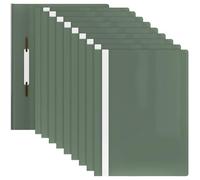 ACROPAQ - 10 x Chemise plastique A4 - Recto transparent et verso coloré, Classeur A4 jusqu'à 70 pages, Vert pastel, Organisation professionnelle et simple - Porte document