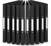 ACROPAQ 10 x Classeur A4 2 Anneaux- Jusqu'à 100 feuilles, Dos de 2,5 cm- Souple et Durable- Résisitants à l'eau- Étiquettes de Dos