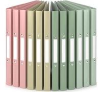 ACROPAQ 12 x Classeur A4 2 Anneaux- Jusqu'à 100 feuilles, Dos de 2,5 cm- Souple et Durable- Résisitants à l'eau- Pastel Marron G