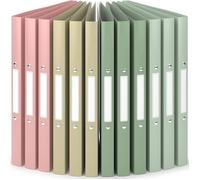 ACROPAQ - 12 x Classeur souple A4 | 2 anneaux | Avec étiquettes de dos, Dos de 2,5 cm, Couleur Terre de la collection Nature - Petit classeur plastique A4 souple, Classeurs 2 anneaux, Farde