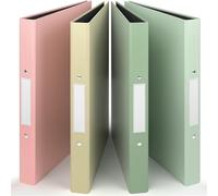 ACROPAQ - 4 x Classeur A4 2 anneaux - Couverture en carton, 2 anneaux, Pour jusqu’à 200 feuilles, 4 couleurs, Terre, Collection de couleurs naturelles - Gros classeur rigide, Classeurs, Farde A4