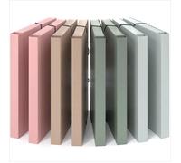 ACROPAQ - 8 x Chemise à Élastiques A4 - Jusqu'à 250 pages, Dos de 3 cm, Fermeture Élastique, Terre, Collection de Couleurs Nature - Chemises à Dossier, Range Document