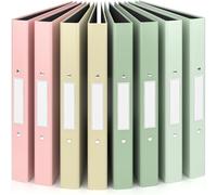 ACROPAQ - 8 x Classeur A4 2 anneaux - Couverture en carton, 2 anneaux, Pour jusqu’à 200 feuilles, 4 couleurs, Terre, Collection de couleurs naturelles - Gros classeur rigide, Classeurs, Farde A4