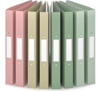 ACROPAQ - 8 x Classeur A4 - Avec 2 Anneaux 30mm, Jusqu'à 200 feuilles, Dos de 3,5 cm, Terre