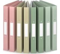 ACROPAQ - 8 x Classeur souple A4 | 2 anneaux | Avec étiquettes de dos, Dos de 3,5 cm, Couleur Terre de la collection Nature - Petit classeur plastique A4 souple, Classeurs 2 anneaux, Farde