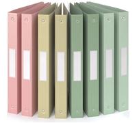 ACROPAQ - 8 x Classeur souple A4 | 4 anneaux | Avec étiquettes de dos, Dos de 3,5 cm, Couleur Terre de la collection Nature - Petit classeur plastique A4 souple, Classeurs 4 anneaux, Farde