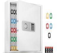 Acropaq Armoire à clés - avec Serrure électronique numérique, pour jusqu'à 100 clés, 100 pendentifs Inclus, Blanc - Armoire a Clef Murale, Boite a Clef, Boite a clefs Murale