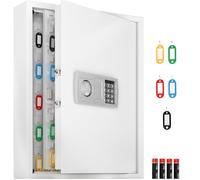 Acropaq Armoire à clés - avec Serrure électronique numérique, pour jusqu'à 200 clés, 200 pendentifs Inclus, Blanc - Armoire a Clef Murale, Boite a Clef, Boite a clefs Murale