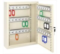 ACROPAQ - TS42 Boite à clefs - Crochets réglables, Verrouillable, avec 2 clés, pour l'extérieur - Armoire a Clef, Placards à clés - Blanc