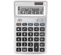 ACROPAQ - Calculatrice de Bureau, à Grosses Touches - Écran LCD 12 Chiffres - Gris métal