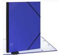 ACROPAQ Carton à dessin A3-34 x 45 cm, Avec fermeture élastique, Dos extensible pour plus d'espace - Bleu
