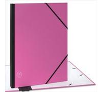 ACROPAQ Carton à dessin A3, A4- 34 x 452 cm- 2 Fermetures élastiques- Dos Extensible- Carton Renforcé- Ecologique FSC- Rose Rose G