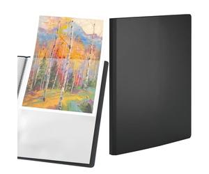 ACROPAQ Classeur d'Affichage - Classeur Premium à 100 Pochettes au Format A4 avec une Couverture en Polypropylène Noir Résistant - Organisez, Protégez et Mettez en Valeur vos Documents et Œuvres d'Art