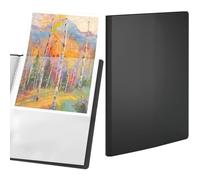 ACROPAQ Classeur Porte Vues A4 - Classeur de présentation 30 Pochettes A4 en PP- Noir