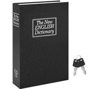 ACROPAQ Coffre Fort Discret à clé Livre- Coffre-fort a clé 26,5X20X6,5 cm simulé en livre- Sécurisez vos objets- Noir Noir G