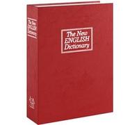 ACROPAQ Coffre fort livre- Petit coffre-fort pour livres avec serrure à combinaison- Sécurisez vos objets- Rouge Rouge G