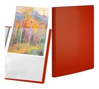 ACROPAQ Display Book - Classeur d'Affichage à Grande Capacité en Rouge au Format A4 avec 40 Pochettes - En Polypropylène Résistant Rouge G