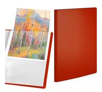 ACROPAQ Display Book - Classeur de présentation Premium rouge au format A4 avec 30 pochettes - En polypropylène durable, design extensible et intercalaire de format A5