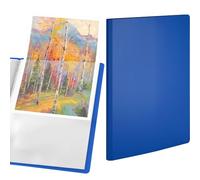 ACROPAQ Display Book - Classeur Premium Bleu au Format A4 avec 30 Pochettes - Construction en Polypropylène Durable, Design Extensible et Insertion en Couleur au Format A5