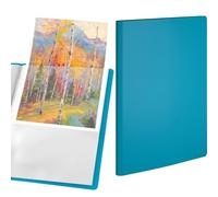 ACROPAQ Livre d'affichage - Livre d'affichage vert premium au format A4 avec 30 pochettes - Polypropylène résistant, design extensible et insert couleur A5, documents et les présentations