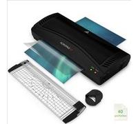 ACROPAQ Plastifieuse A4 - Avec 40 pochettes de plastification, Arrondisseur de coins, Coupe-papier, Fonction anti-bourrage G