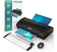 ACROPAQ Plastifieuse A4 - Avec 40 pochettes de plastification, Arrondisseur de coins, Coupe-papier, Fonction anti-bourrage