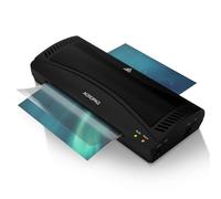 ACROPAQ Plastifieuse A4 - Machine à plastifier des films jusqu'au format A4 (largeur max, 23 cm), Avec bouton anti-bourrage, Fonction chaud / froid - A4 plastifieuse - Noir