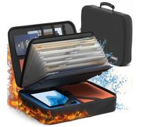 ACROPAQ Porte Document Anti feu & Impermiable convient pour PC 14""- 7 compartiments- Serrure à 3 chiffres- Mallette