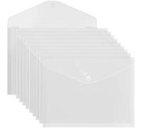 ACROPAQ Porte-documents - Organisez avec facilité, 10x Porte-documents A4 transparents - Fermeture auto-agrippante