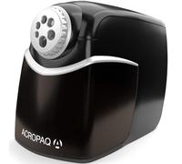 ACROPAQ Professionnel taille crayon electrique - Taille en quelques secondes, Avec 6 trous pour crayons, Pour crayons jusqu'à 11 mm de diamètre - Taille crayon avec reservoir