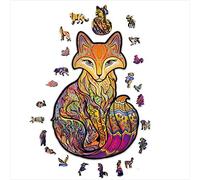 ACROPAQ Puzzle en Bois Renard - 200 pièces, Format A3 420 x 297 mm, Puzzle pour Enfants et Adultes - Renard - PUZA3F