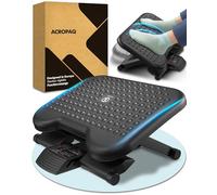 ACROPAQ – Repose-pieds bureau ergonomique – Antidérapant, 3 hauteurs, inclinaison -30° à +30° – Gris