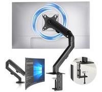 ACROPAQ - Support Ecran PC - Bras à Ressort, Rotation à 360°, pour ecrans de 17 à 27 Pouces, Montage Rapide - Bras ecran PC - Noir