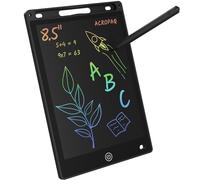 ACROPAQ Tablette d'écriture et Dessin - Tablette LCD Noire, 8.5 Pouces - Tablesse Graphique Enfant électronique Portable avec écran Couleur Enfants Tout âge
