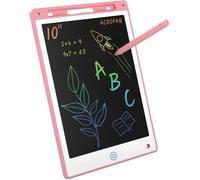ACROPAQ Tablette d'écriture et Dessin - Tablette LCD Rose, 10 Pouces - Tablesse Graphique Enfant électronique Portable avec écran Couleur Enfants Tout âge