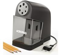 ACROPAQ Taille-crayon avec Réservoir - Électrique Pro pour Épais et Fins, 6 Réglages de Pointe, Démarrage Auto - Pour Chantier, Automatique