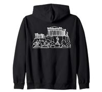 Acropole Ligne Art Grèce Sweat à Capuche