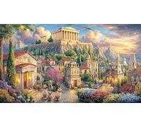 Acropolis-of-Athens 1000 pièces Puzzle Papier recyclé Défi de Jeu éducatif Jeu Familial Amusant & Stimulant Idée Cadeau Parfaite pour Femmes et Hommes 38x26/1000 pièces