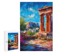 Acropolis of Athens Painting Puzzle 1000 Pièces Educa Jouet en Bois Cadeau Unique Décoration Intérieure Jeu Éducatif Challenge Toy Adultes Et Enfants À Partir De 14 Ans 1000 PCS