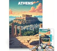 Acropolis of Athens Puzzle 1000 pièces | 38x26cm Défi difficile l’interaction parent-enfant renforce l’amour entre les couples
