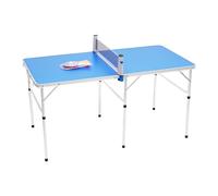 ACROSSPART Mini table de ping-pong pliable pour intérieur/extérieur avec raquette de tennis de table avec filet et balle de tennis de table