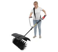 ACROSSPART Souffleuse à neige électrique portable 2 en 1, balayeuse avec ventilateur et bandoulière, balai électrique amélioré 1,6 kW pour pelouses artificielles, routes, fermes