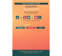 Acrostic Master Puzzle: 500 Large-Print Puzzles for Seniors - Easy, Medium & Hard Brain Games with Answer Key