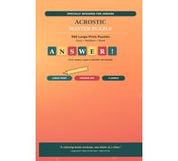 Acrostic Master Puzzle: 500 Large-Print Puzzles for Seniors - Easy, Medium & Hard Brain Games with Answer Key